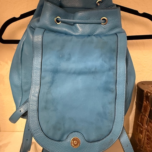 Blue Leather Backpack - Picture 4 of 10